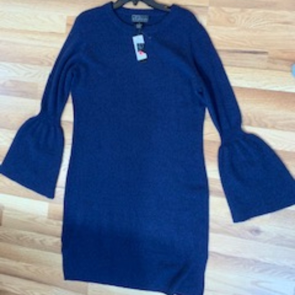 Philosophy Cashmere Sweater Dress Bell Sleeves NWT